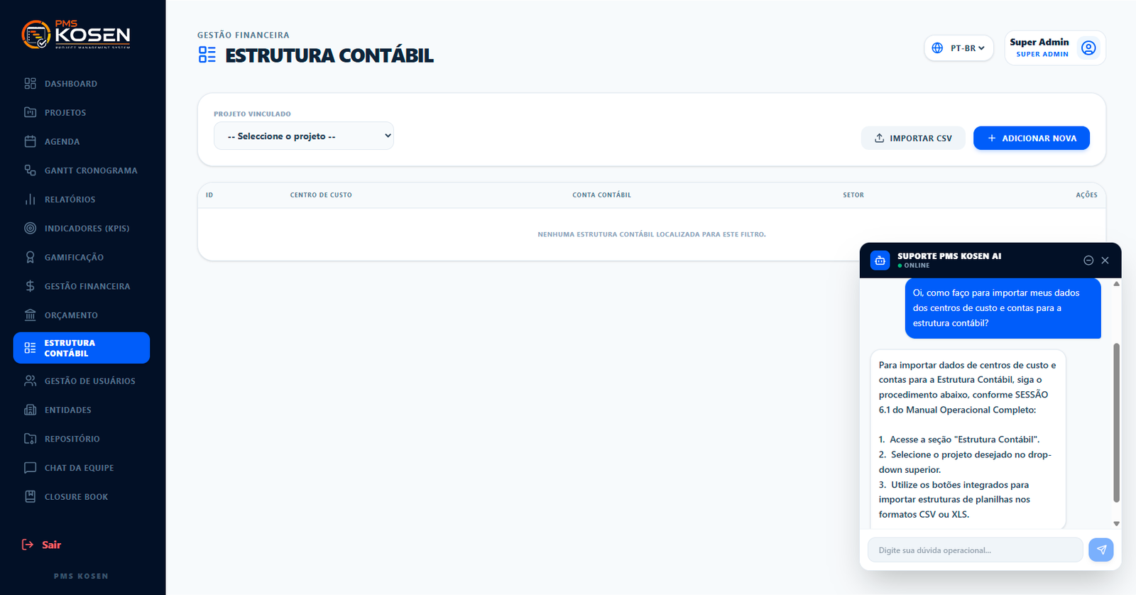 Chatbot de suporte com IA